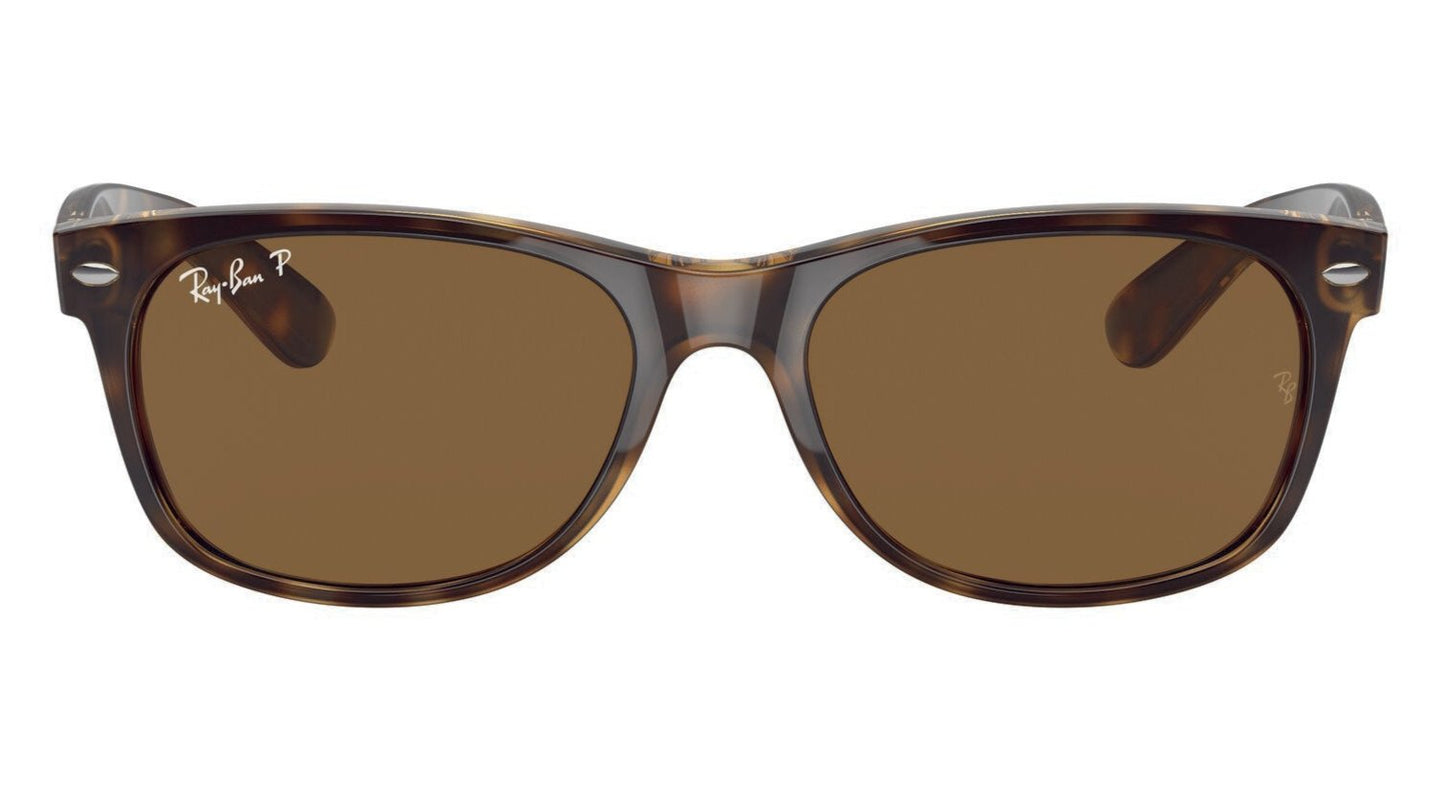 Ray-Ban New Wayfarer 2132 Polarised Shiny Tortoise B15 Brown (2132 902/57)