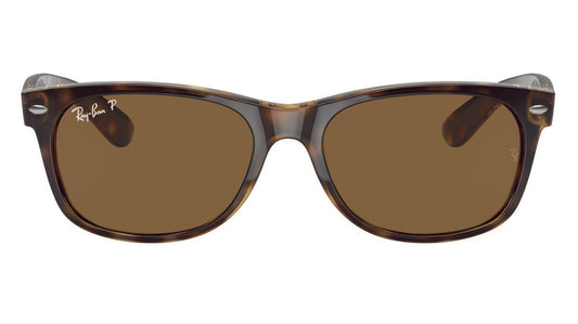 Ray-Ban New Wayfarer 2132 Polarised Shiny Tortoise B15 Brown (2132 902/57)