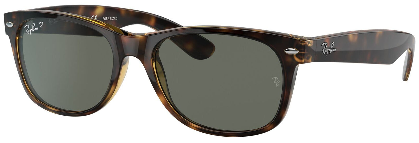 Ray-Ban 2132 New Wayfarer Polarised Tortoise Green RB2132 902/58 (55)