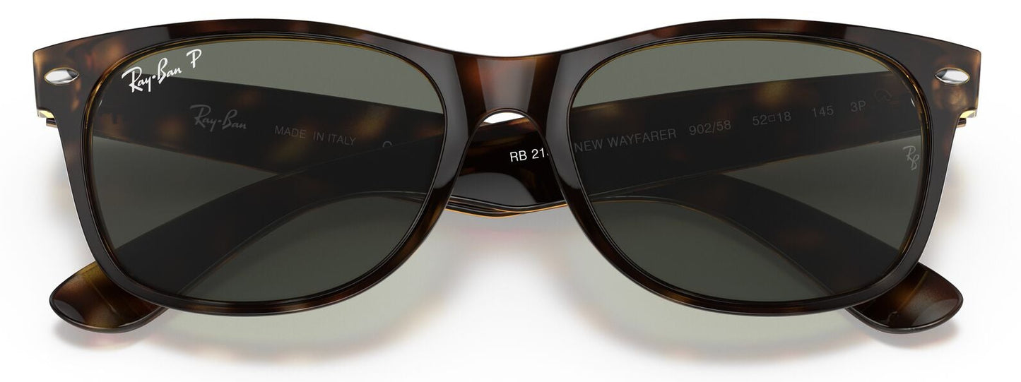 Ray-Ban 2132 New Wayfarer Polarised Tortoise Green RB2132 902/58 (55)