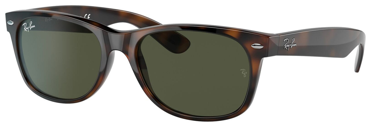 Ray-Ban 2132 New Wayfarer Tortoise G-15 Green RB2132 902 (52)