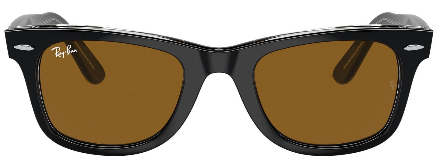 Ray-Ban 2140 Original Wayfarer Black On Transparent Brown RB2140 129433 (54)