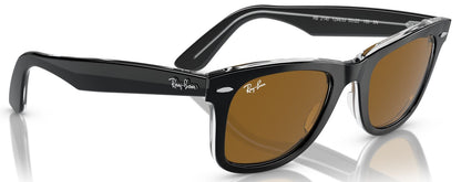 Ray-Ban 2140 Original Wayfarer Black On Transparent Brown RB2140 129433 (54)