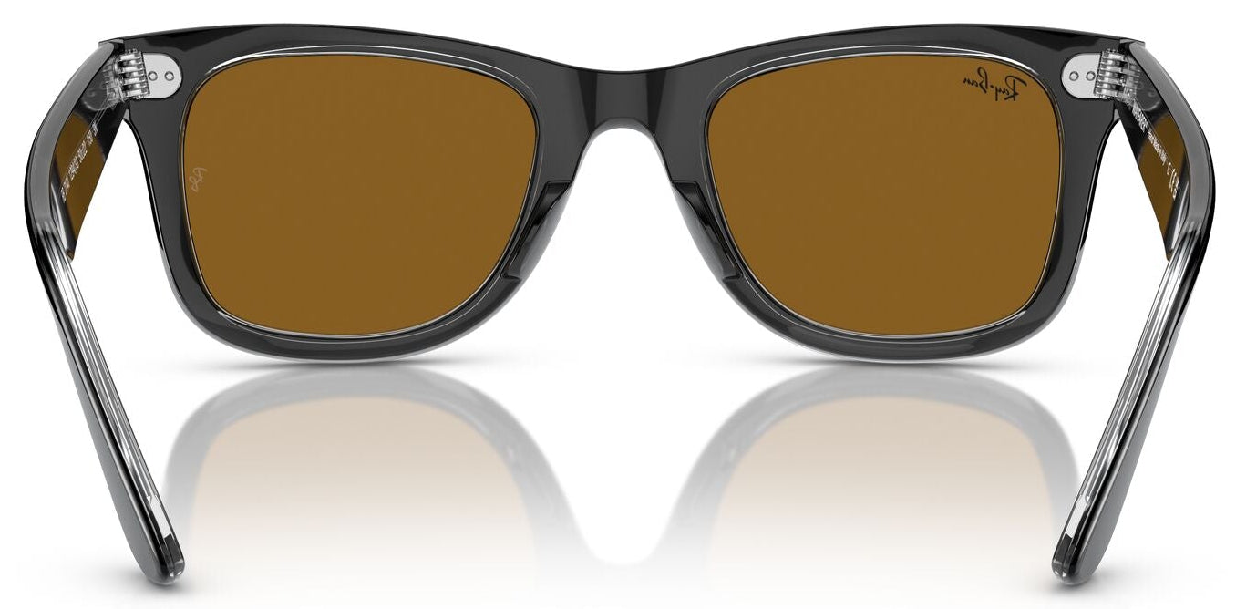 Ray-Ban 2140 Original Wayfarer Black On Transparent Brown RB2140 129433 (54)