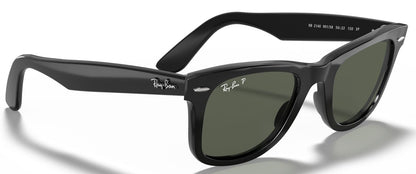 Ray-Ban 2140 Original Wayfarer Polarised Black Green RB2140 901/58 (50)