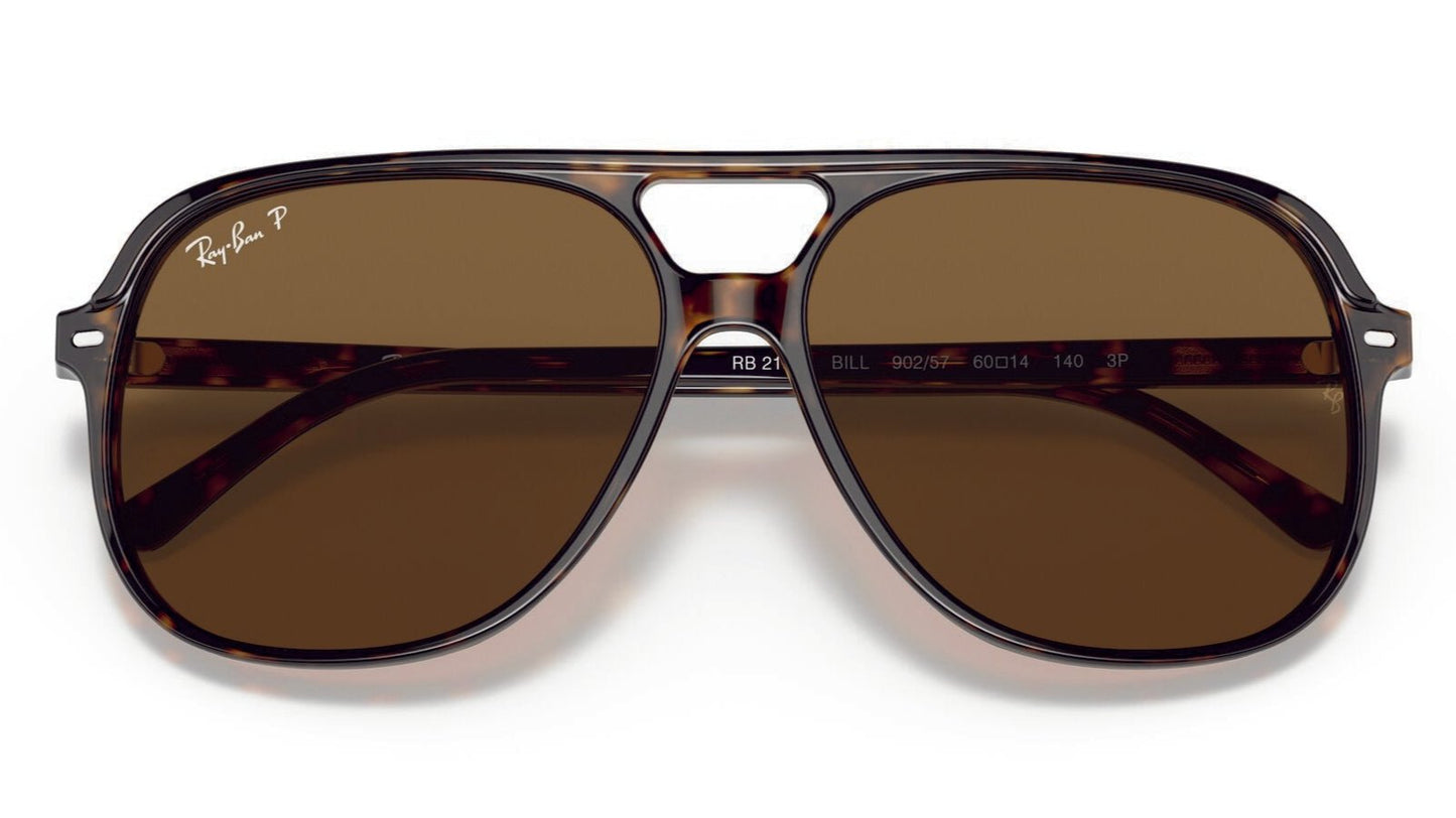 Ray-Ban Bill 2198 Polarised Shiny Havana Brown (2198 902/57)