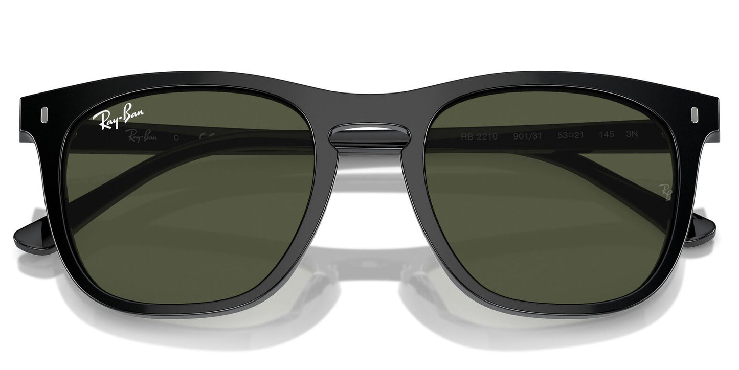 Ray-Ban 2210 Black Green RB2210 901/31 (53)