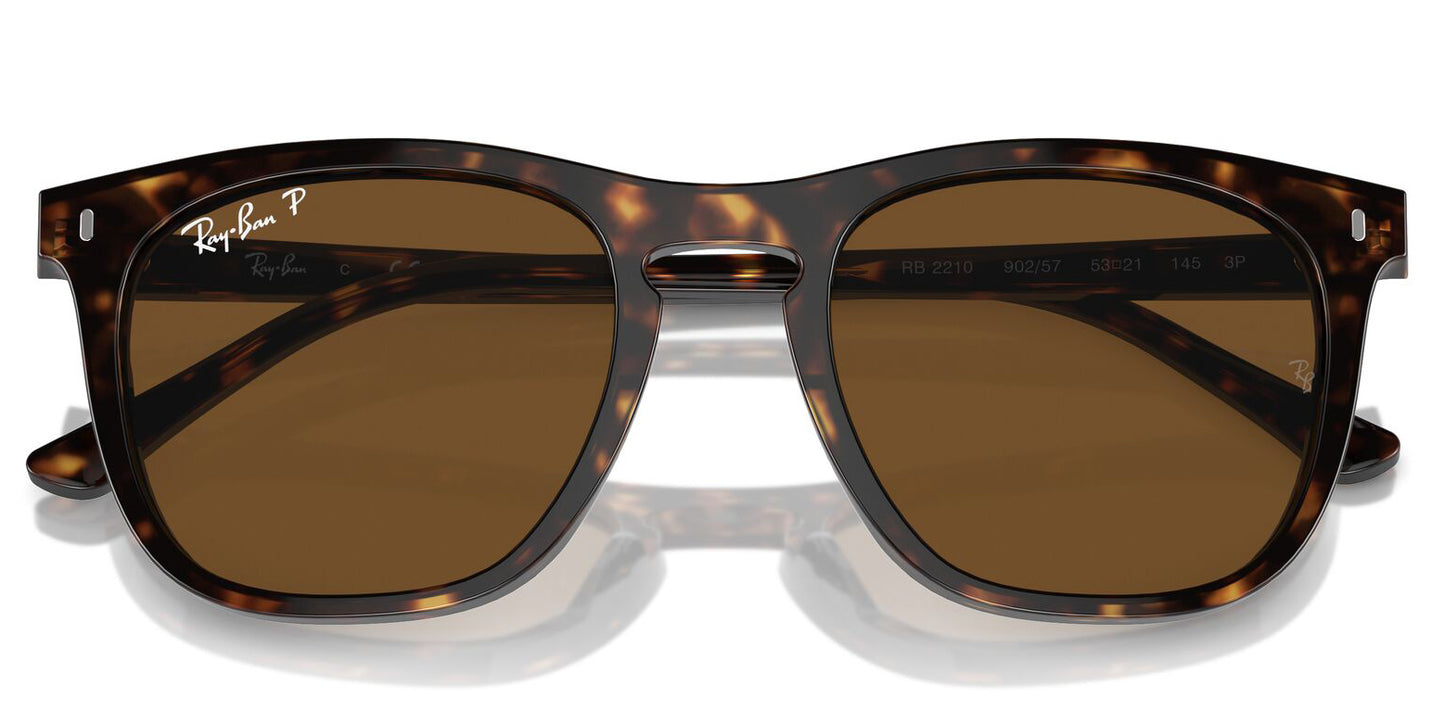 Ray-Ban 2210 Polarised Havana Brown RB2210 902/57 (53)