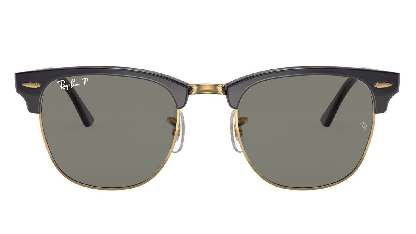 Ray-Ban Clubmaster 3016F Polarised Black Crystal Green (3016F 901/58) (55)