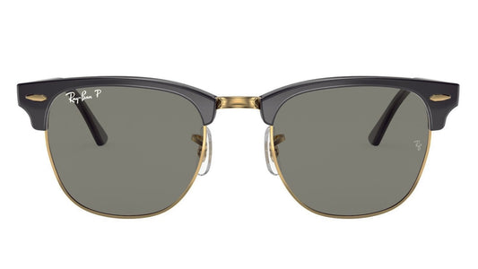 Ray-Ban 3016F Clubmaster Polarised Black Crystal Green RB3016F 901/58 (55)