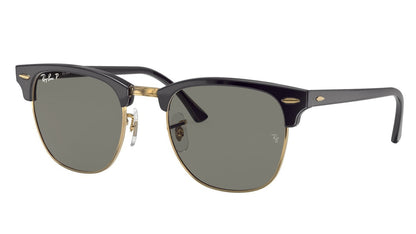 Ray-Ban Clubmaster 3016F Polarised Black Crystal Green (3016F 901/58) (55)