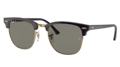 Ray-Ban Clubmaster 3016 Polarised Black Crystal Green (3016 901/58)