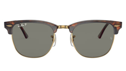 Ray-Ban Clubmaster 3016F Polarised Red Havana Crystal Green (3016F 990/58) (55)