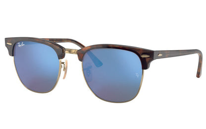 Ray Ban 3016 Clubmaster Sand Havana Gold Grey Mirror Blue RB3016 114/517 (51)