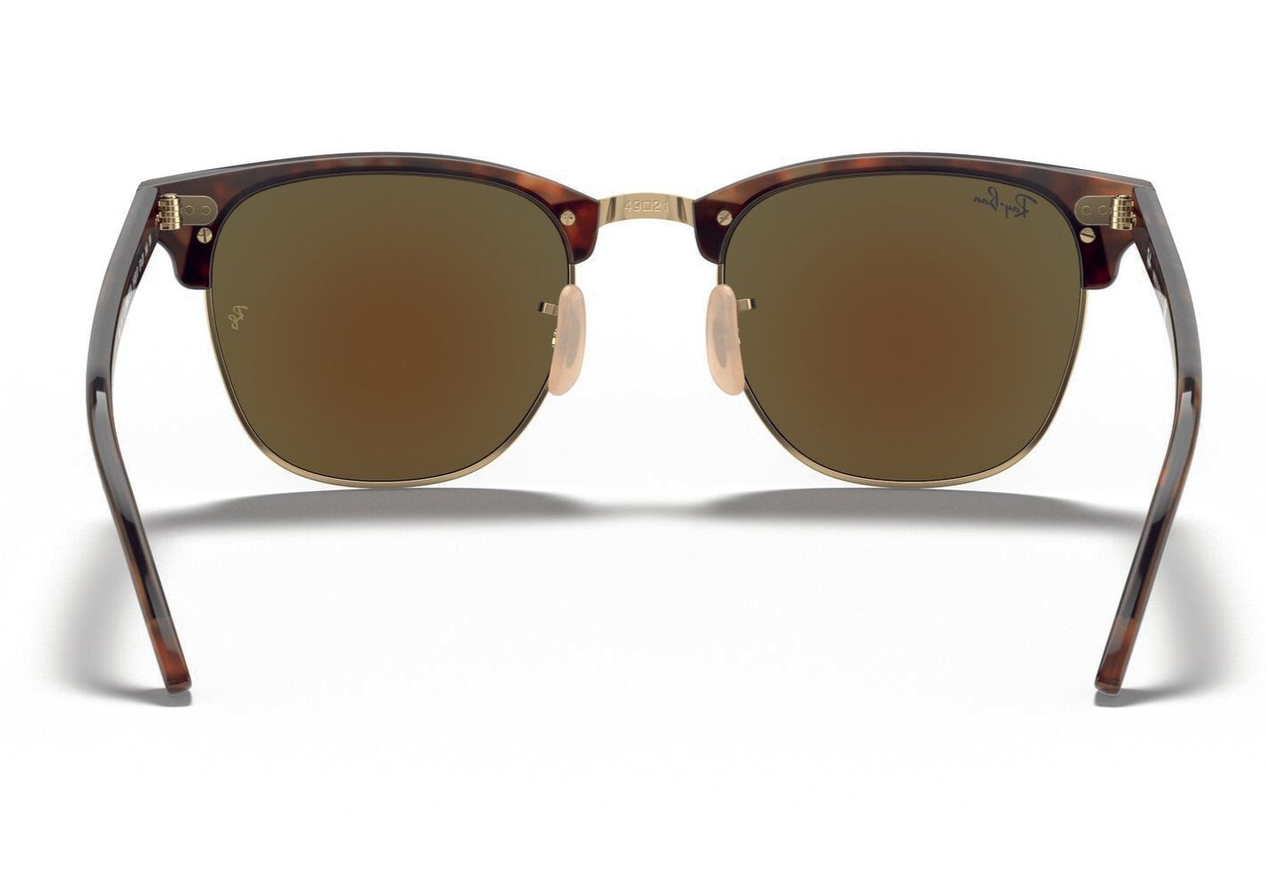 Ray Ban 3016 Clubmaster Sand Havana Gold Grey Mirror Blue RB3016 114/517 (51)