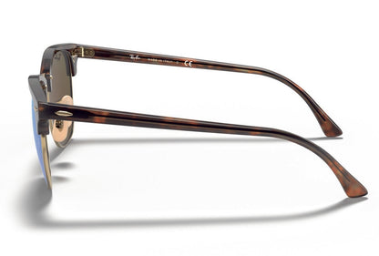 Ray Ban 3016 Clubmaster Sand Havana Gold Grey Mirror Blue RB3016 114/517 (51)