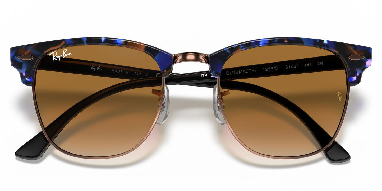 Ray Ban 3016 Clubmaster Brown Blue Light Brown Gradient RB3016 125651 (51)