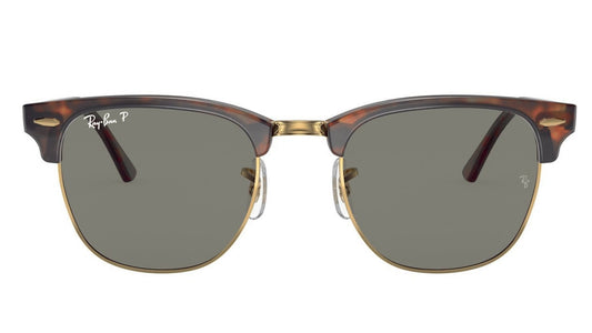 Ray Ban 3016 Clubmaster Polarised Red Havana Crystal Green RB3016 990/58 (51)