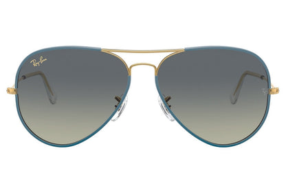 Ray-Ban Aviator 3025 Petroleum on Legend Gold Green Gradient (3025JM 9196BH)