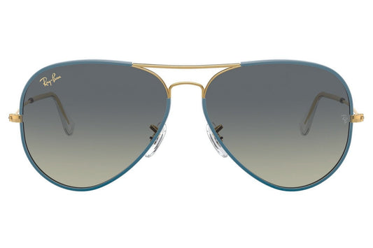 Ray-Ban Aviator 3025 Petroleum on Legend Gold Green Gradient (3025JM 9196BH)