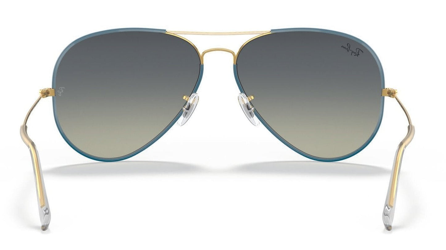 Ray-Ban Aviator 3025 Petroleum on Legend Gold Green Gradient (3025JM 9196BH)