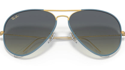 Ray-Ban Aviator 3025 Petroleum on Legend Gold Green Gradient (3025JM 9196BH)