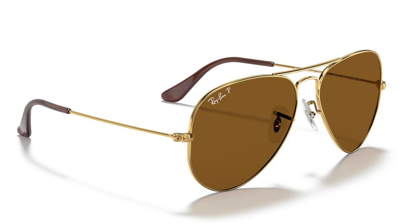 Ray-Ban Aviator 3025 Polarised Arista Gold Brown RB3025 001/57 (58)