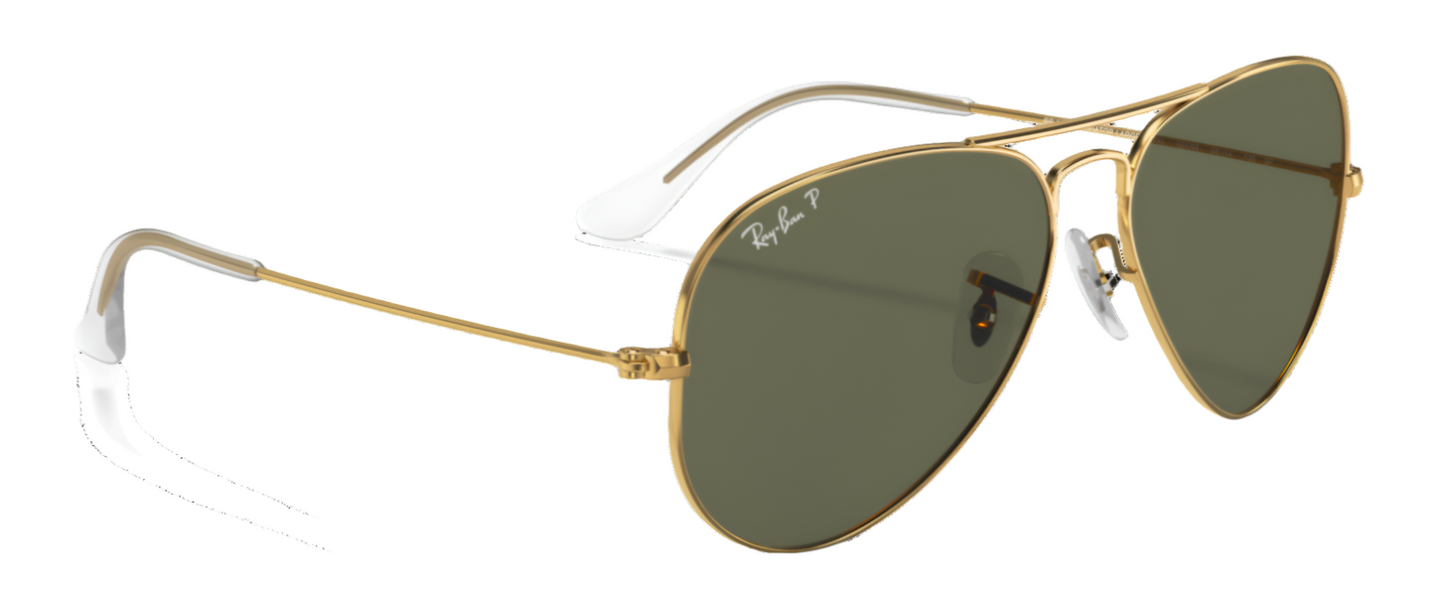 Ray-Ban Aviator 3025 (62) Polarised Arista Gold G15 Green (3025 001/58 62)