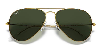 Ray-Ban 3025 Aviator Arista Gold Green G-15 RB3025 001 (62)