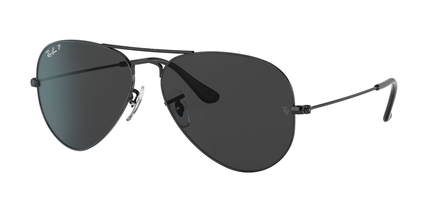 Ray-Ban Aviator 3025 Polarised Black Black RB3025 002/48 (58)