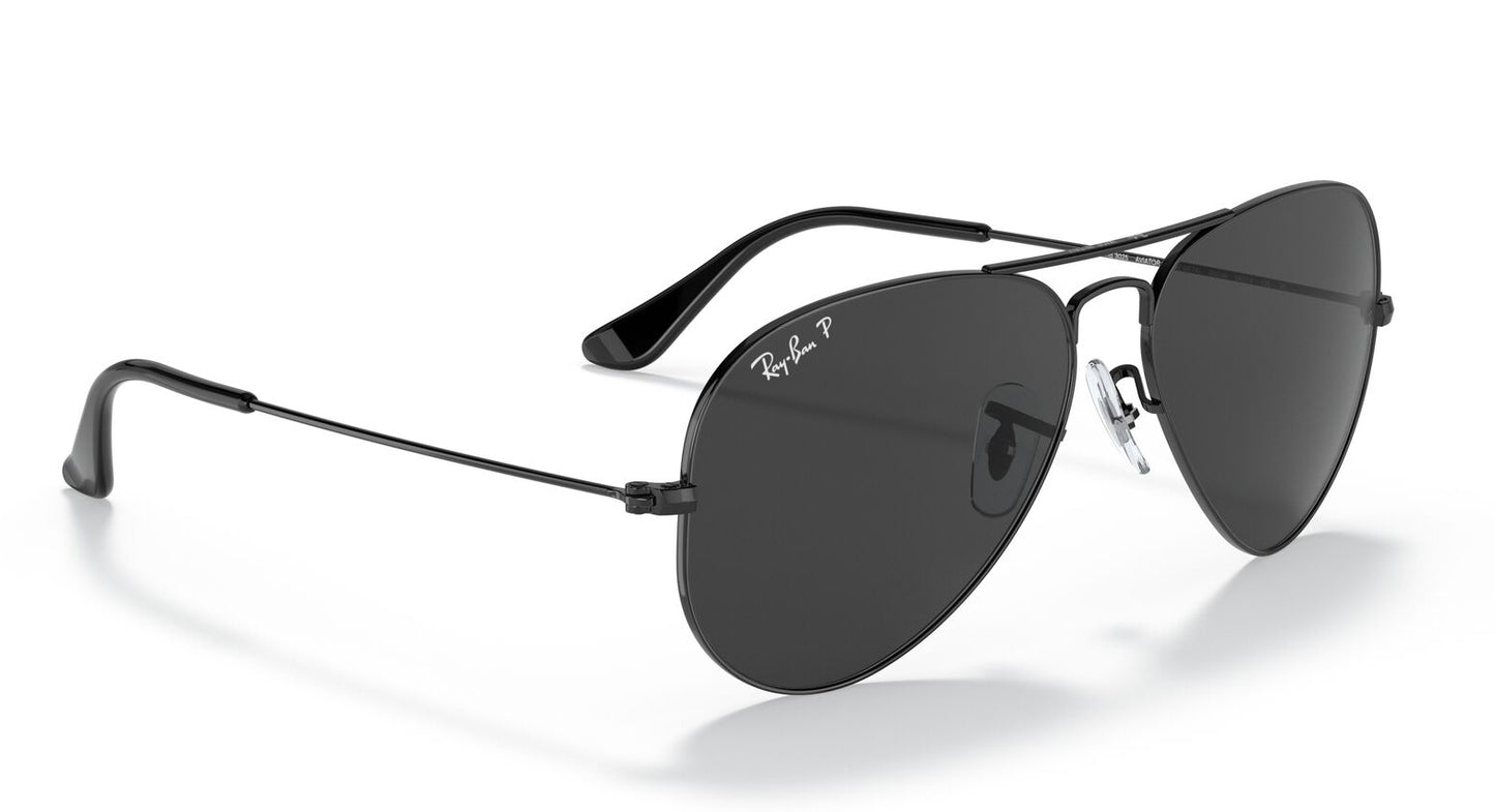 Ray-Ban Aviator 3025 Polarised Black Black RB3025 002/48 (58)