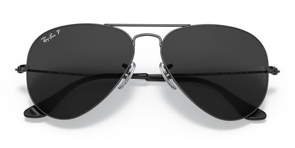 Ray-Ban Aviator 3025 Polarised Black Black RB3025 002/48 (58)