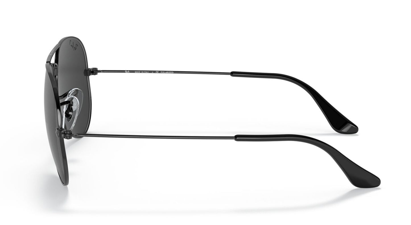 Ray-Ban Aviator 3025 Polarised Black Black RB3025 002/48 (58)