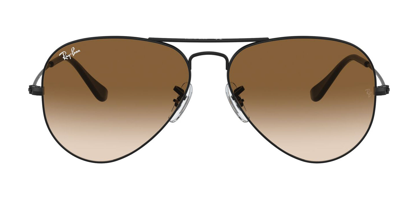 Ray-Ban Aviator 3025 Black Clear Brown Gradient RB3025 002/51 (58)