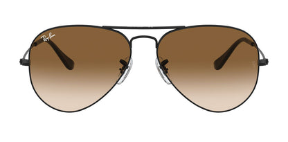 Ray-Ban Aviator 3025 Black Clear Brown Gradient RB3025 002/51 (58)