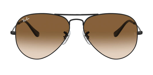 Ray-Ban 3025 Aviator Black Clear Brown Gradient RB3025 002/51 (62)