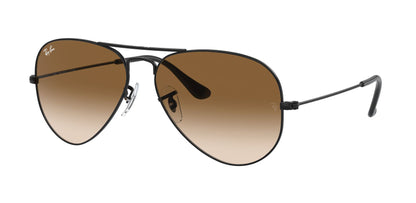 Ray-Ban Aviator 3025 Black Clear Brown Gradient RB3025 002/51 (58)