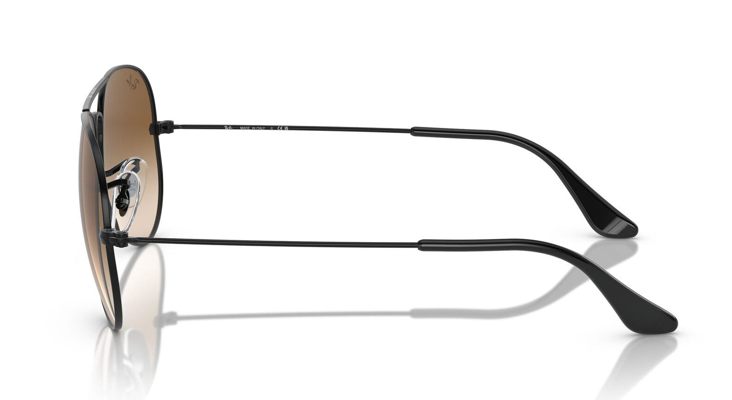 Ray-Ban Aviator 3025 Black Clear Brown Gradient RB3025 002/51 (58)
