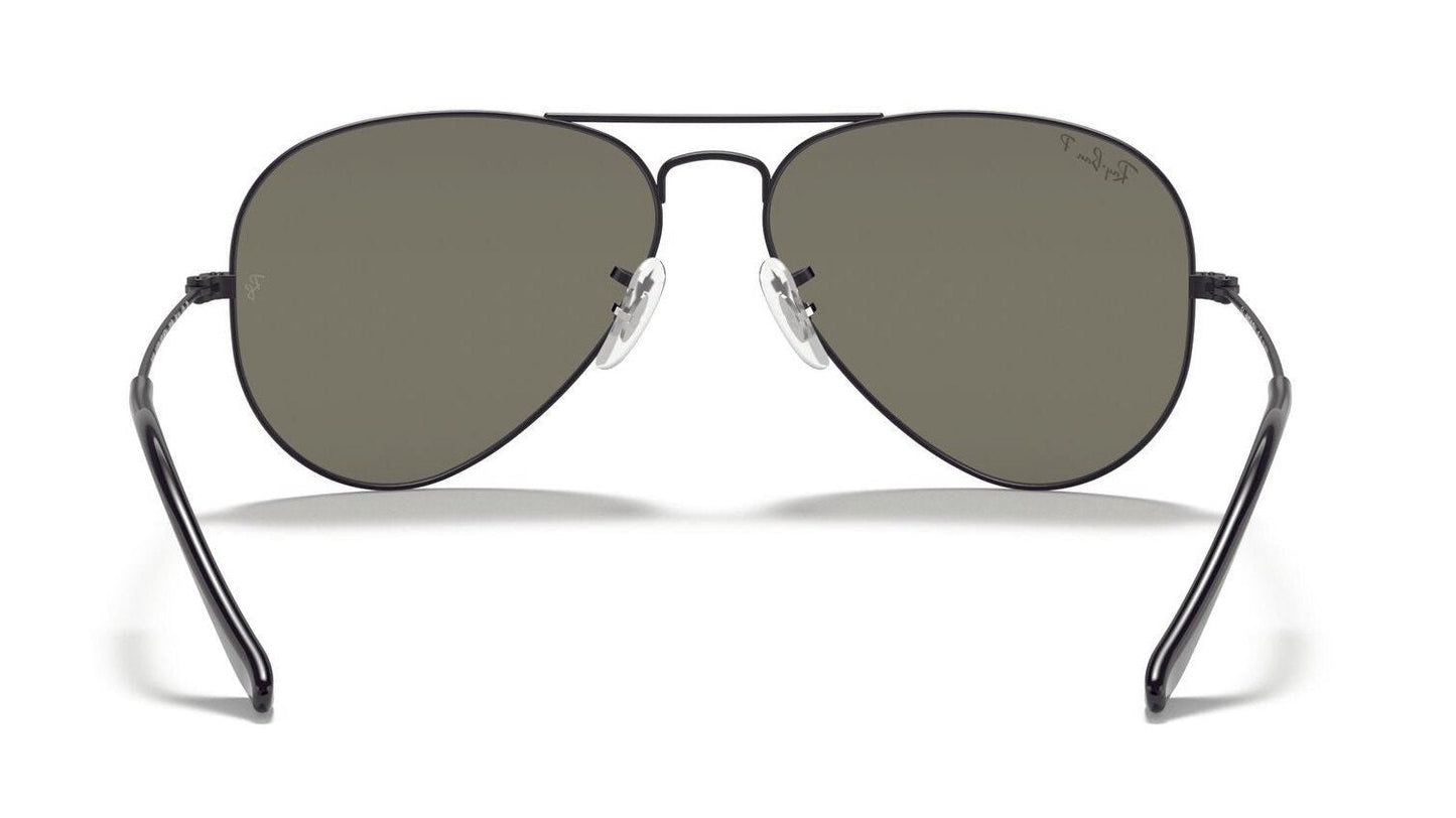 Ray-Ban Aviator 3025 (62) Polarised Black Green (3025 002/58 62)