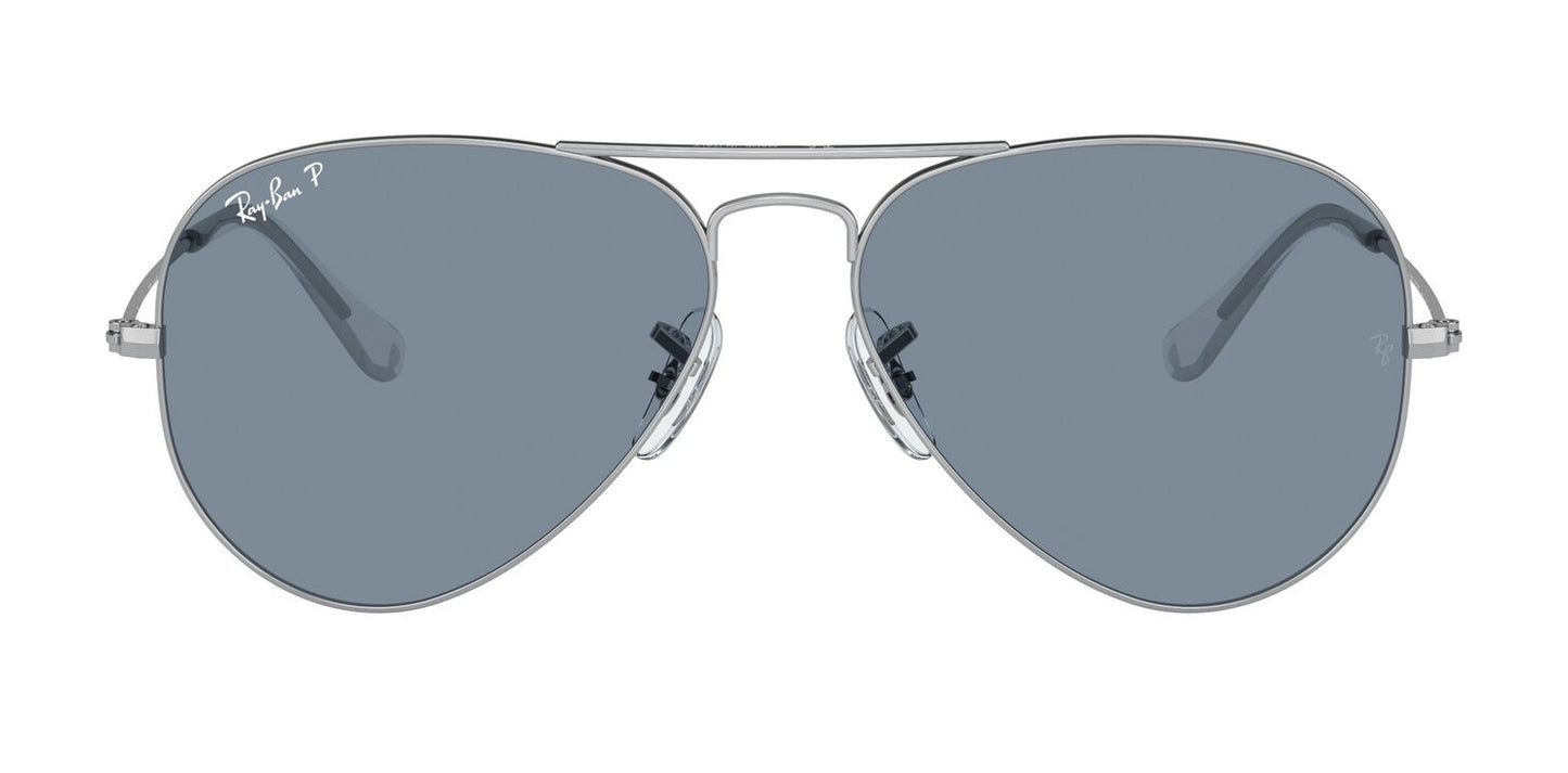 Ray-Ban Aviator 3025 Polarised Silver Blue RB3025 003/02 (58)