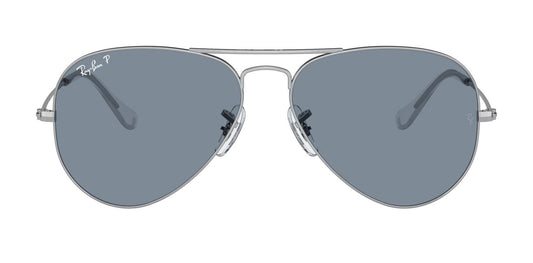 Ray-Ban 3025 Aviator Polarised Silver Blue RB3025 003/02 (58)
