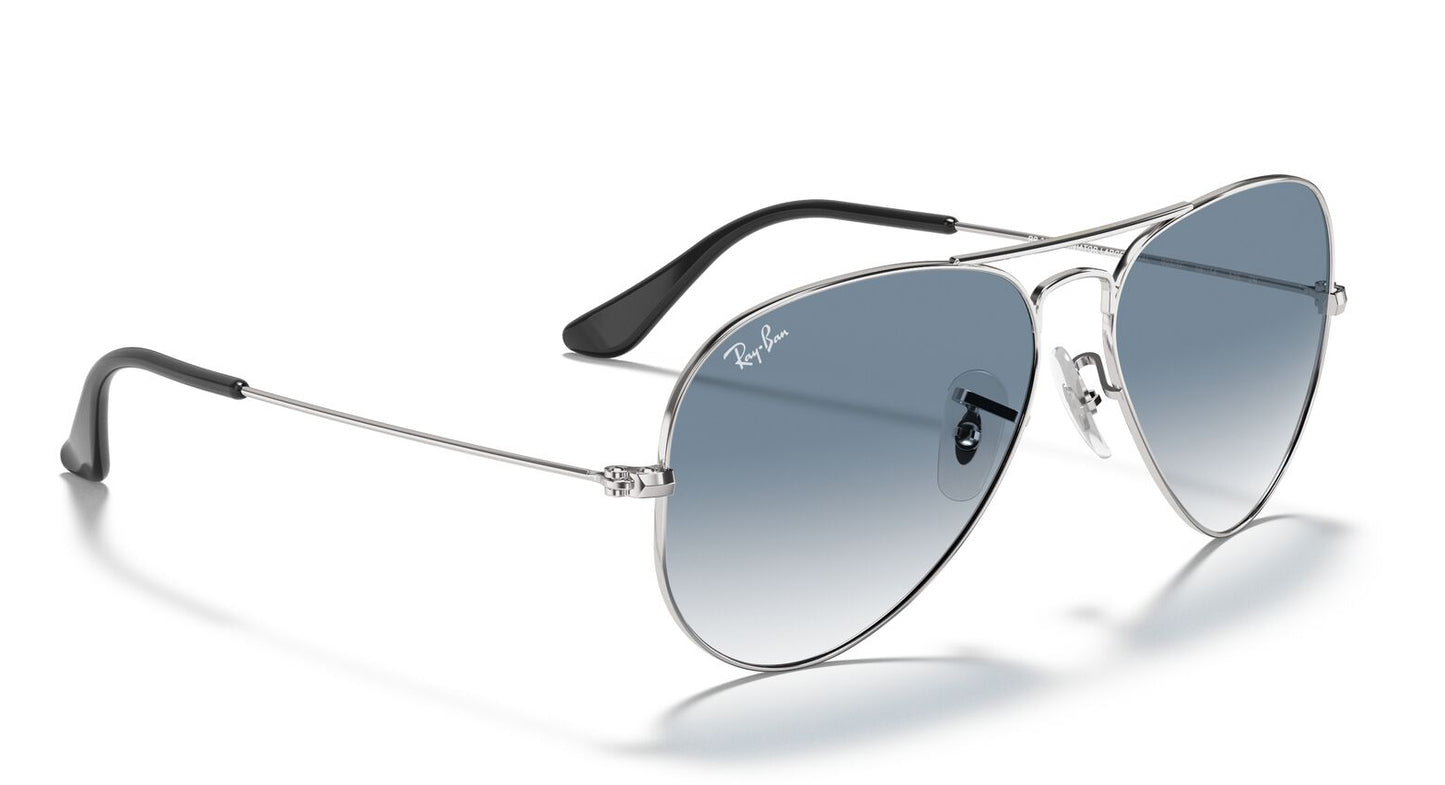 Ray-Ban Aviator 3025 Silver Light Blue Gradient RB3025 003/3F (62)