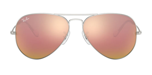 Ray-Ban 3025 Aviator Matte Silver Copper Mirror RB3025 019/Z2 (58)