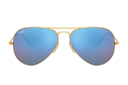 Ray-Ban Aviator 3025 Matte Gold Blue Mirror (3025 112/17)