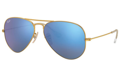 Ray-Ban Aviator 3025 Matte Gold Blue Mirror (3025 112/17)