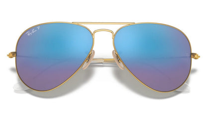 Ray-Ban Aviator 3025 Polarised Matte Gold Blue Mirror (3025 112/4L)