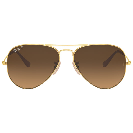 Ray-Ban Aviator Polarised Matte Arista Gradient Brown RB3025 112/M2 (58)
