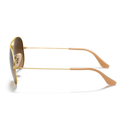 Ray-Ban Aviator Polarised Matte Arista Gradient Brown RB3025 112/M2 (58)