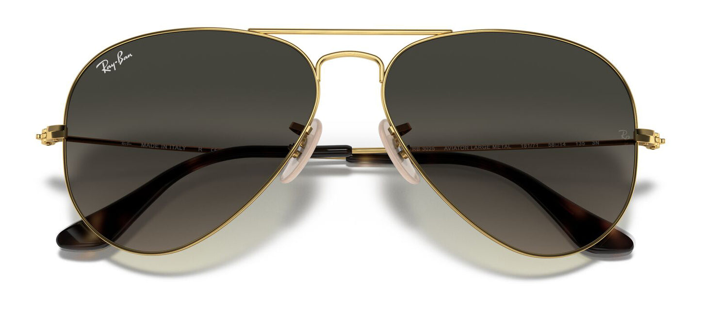 Ray-Ban 3025 Aviator Arista Gold Grey Gradient RB3025 181/71 (58)