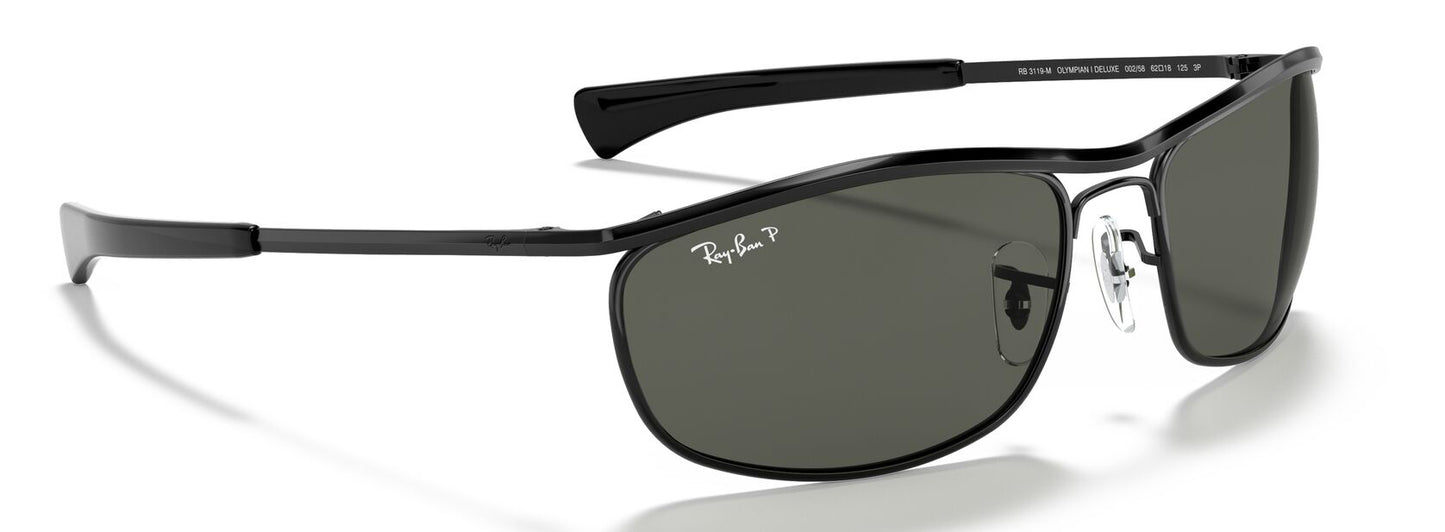 Ray-Ban 3119M Olympian I Deluxe Polarised Black G-15 Green RB3119M 002/58 (62)